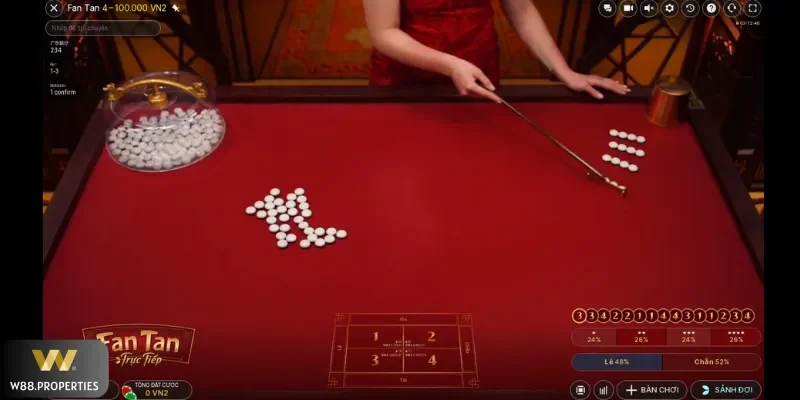 Giao diện game Fan tan