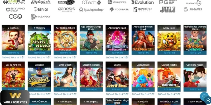 Thỏa thích chọn chơi slot game